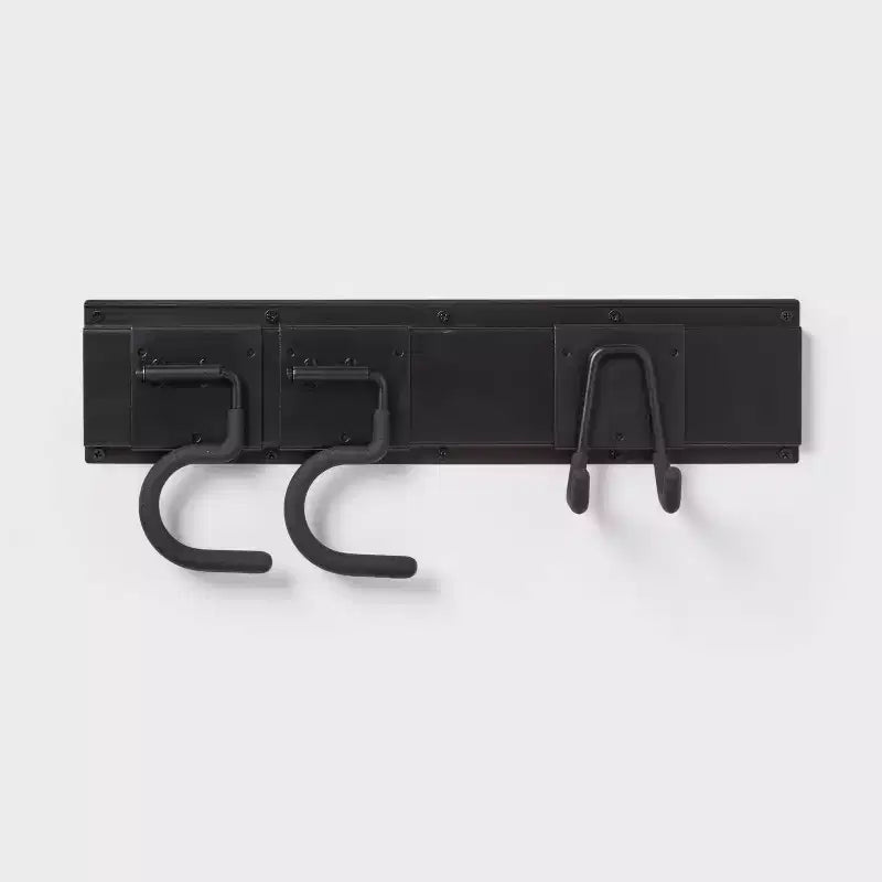 Heavy Duty Garage Tool Hook and Rail Kit - ™: Wall Mounted Storage, Steel, Black, 36" Width, 90 lb Capacity