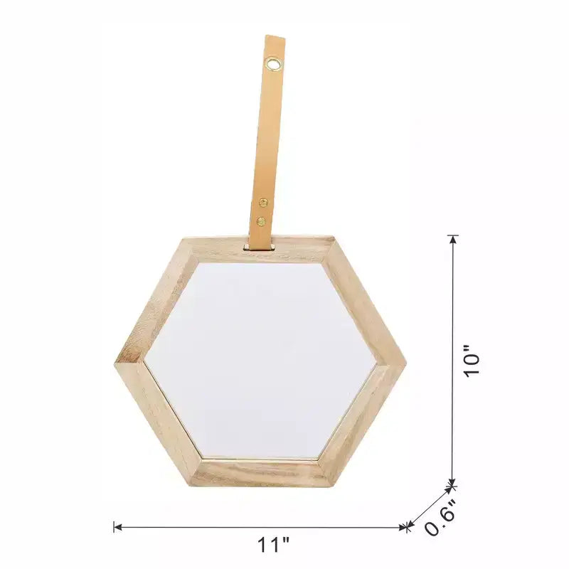 Hexagon Mirror, Decor Mirror for Living Room, Foyer, Entryway, Bedroom, 11x10