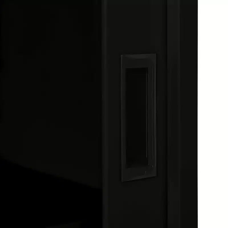 Sliding Door Cabinet White Steel Medium Locks