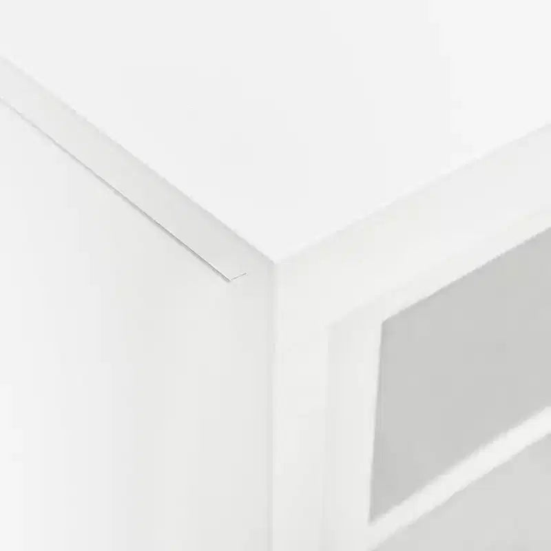 Sliding Door Cabinet White Steel Medium Locks