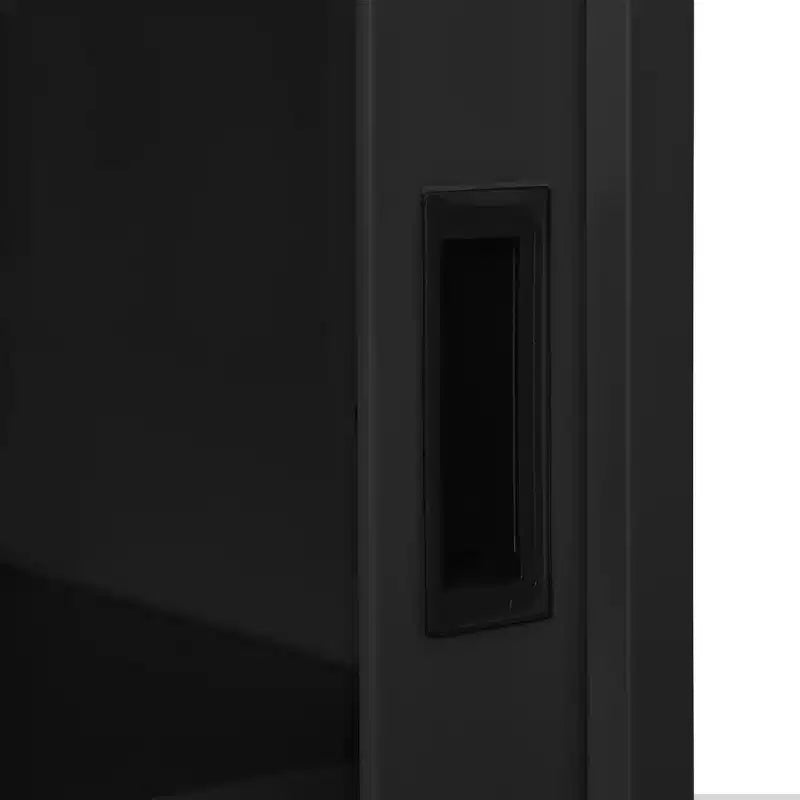 Sliding Door Cabinet White Steel Medium Locks