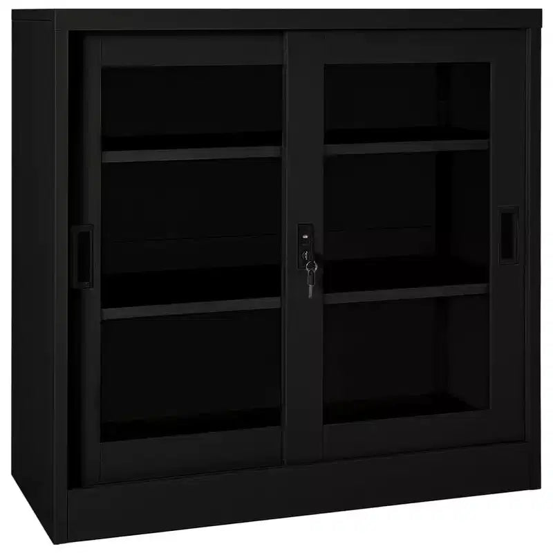 Armoire à portes coulissantes acier blanc Verrous moyens