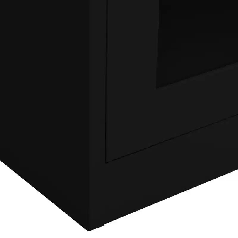 Filing Cabinet Storage Cabinet for Office Steel and Tempered Glass