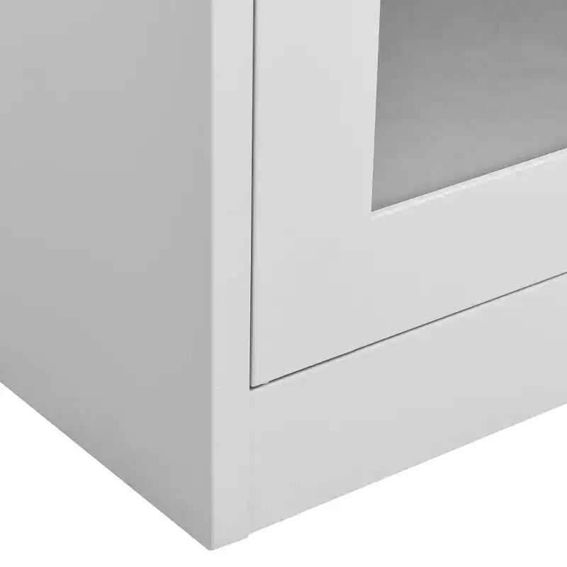 Filing Cabinet Storage Cabinet for Office Steel and Tempered Glass