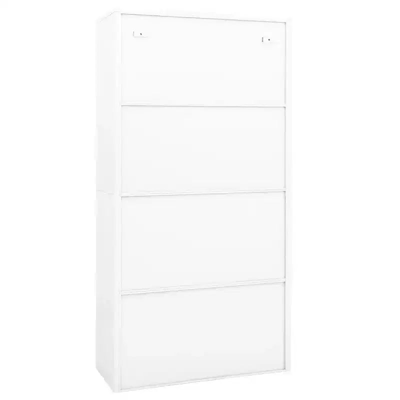 Filing Cabinet Storage Cabinet for Office Steel and Tempered Glass
