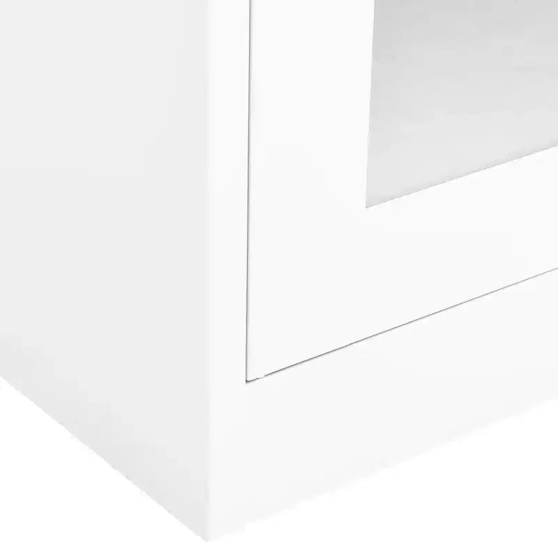 Filing Cabinet Storage Cabinet for Office Steel and Tempered Glass