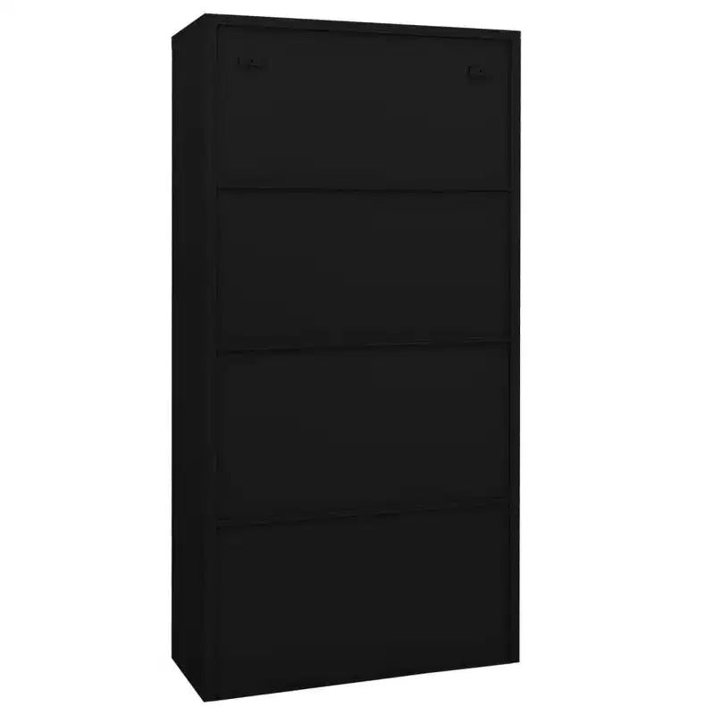 Filing Cabinet Storage Cabinet for Office Steel and Tempered Glass