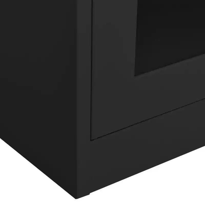Filing Cabinet Storage Cabinet for Office Steel and Tempered Glass