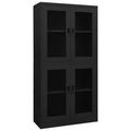 Filing Cabinet Storage Cabinet for Office Steel and Tempered Glass