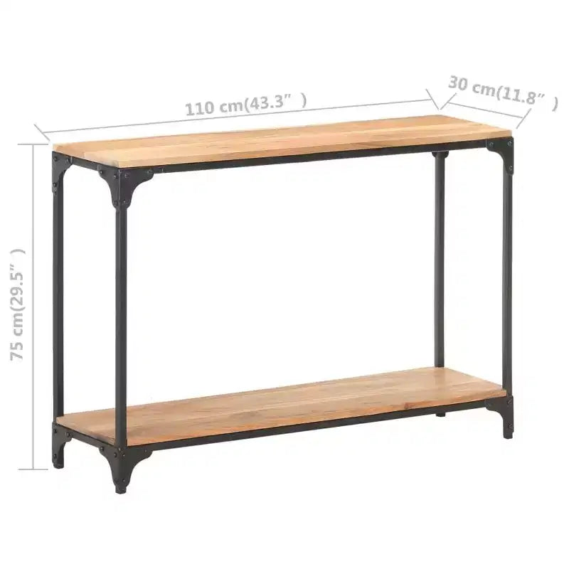 Console Table 43.3x11.8x29.5 Solid Acacia Wood