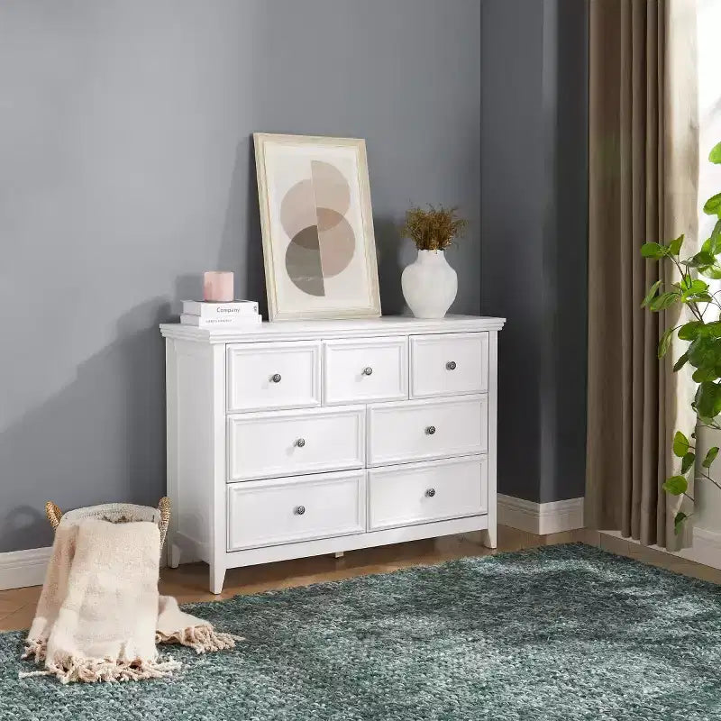 Commode de chambre à 7 tiroirs, Organisateur de placard pour chambre, salon ou entrée