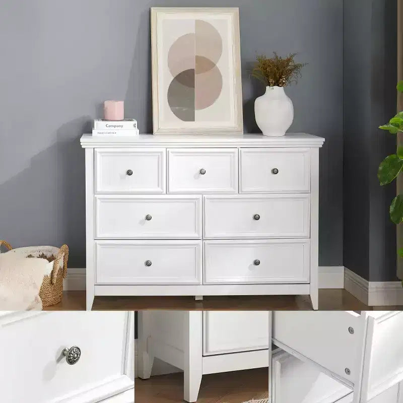 Commode de chambre à 7 tiroirs, Organisateur de placard pour chambre, salon ou entrée