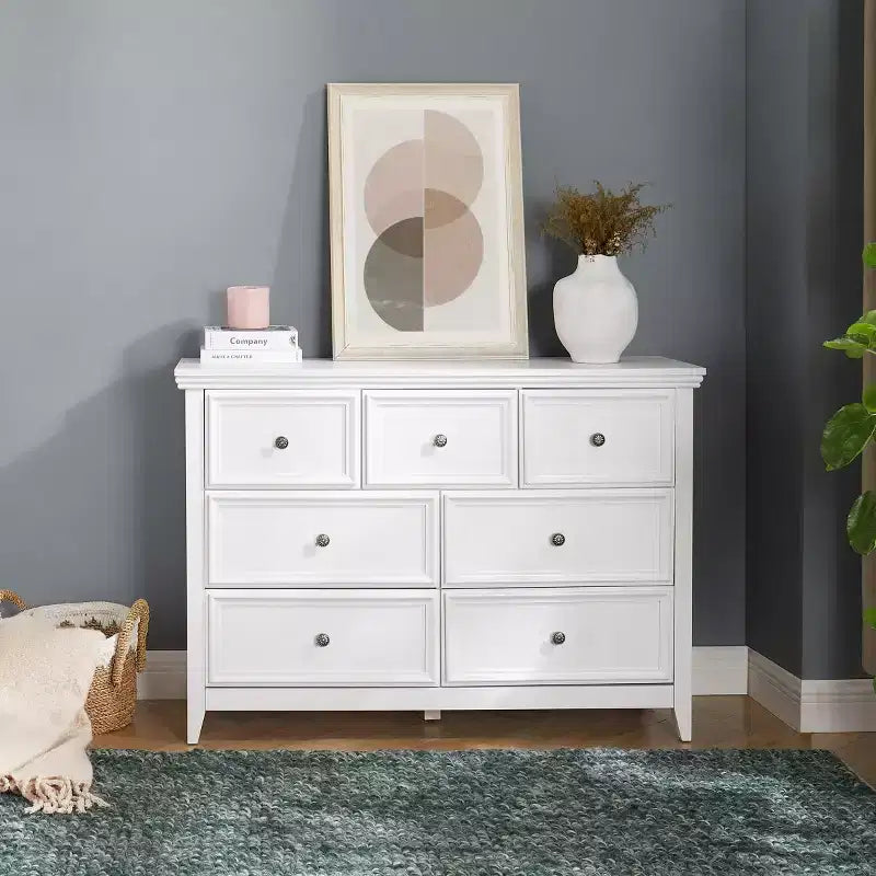 Modern 7-Drawer Chest Dresser, Closet Organizers for Bedroom, Living Room, or Entryway