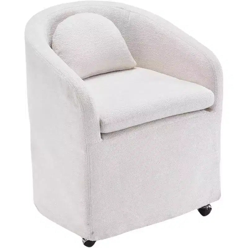 Swivel Accent Chair, 360 Round Barrel Armchair, Upholstered Chenille Arm Chairs with Pillow, Comfy Swivel Chair for Living Room, Bedroom