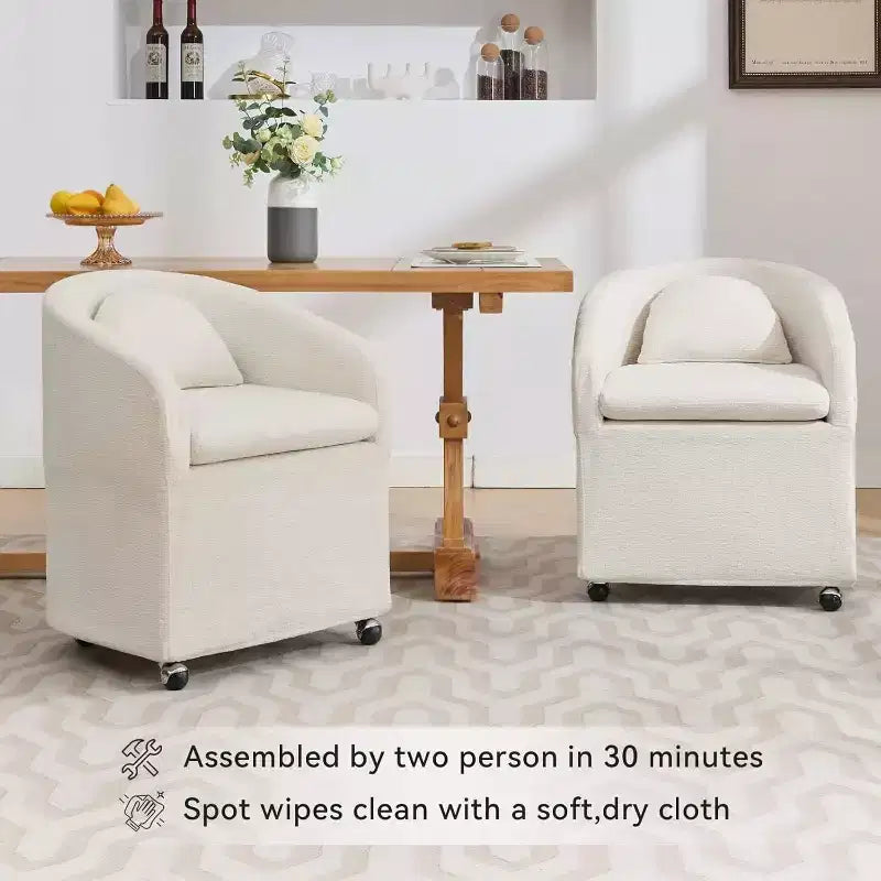 Swivel Accent Chair, 360 Round Barrel Armchair, Upholstered Chenille Arm Chairs with Pillow, Comfy Swivel Chair for Living Room, Bedroom