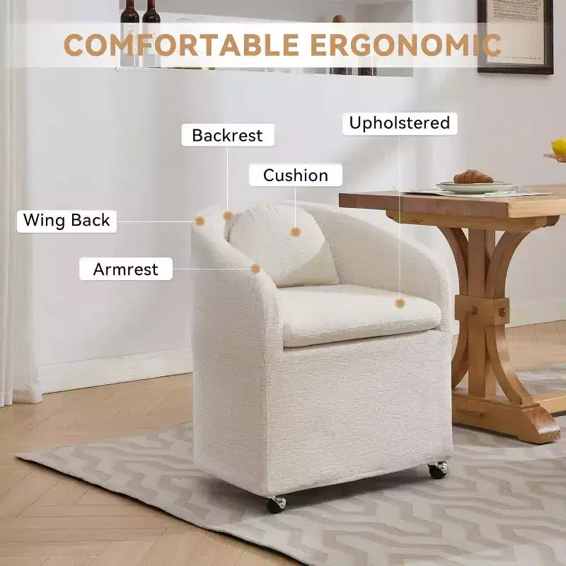 Swivel Accent Chair, 360 Round Barrel Armchair, Upholstered Chenille Arm Chairs with Pillow, Comfy Swivel Chair for Living Room, Bedroom