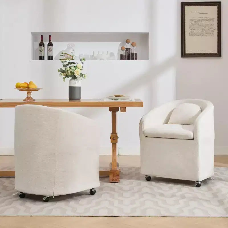 Swivel Accent Chair, 360 Round Barrel Armchair, Upholstered Chenille Arm Chairs with Pillow, Comfy Swivel Chair for Living Room, Bedroom