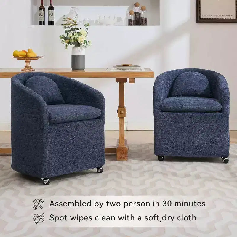 Swivel Accent Chair, 360 Round Barrel Armchair, Upholstered Chenille Arm Chairs with Pillow, Comfy Swivel Chair for Living Room, Bedroom