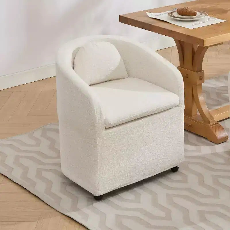 Swivel Accent Chair, 360 Round Barrel Armchair, Upholstered Chenille Arm Chairs with Pillow, Comfy Swivel Chair for Living Room, Bedroom