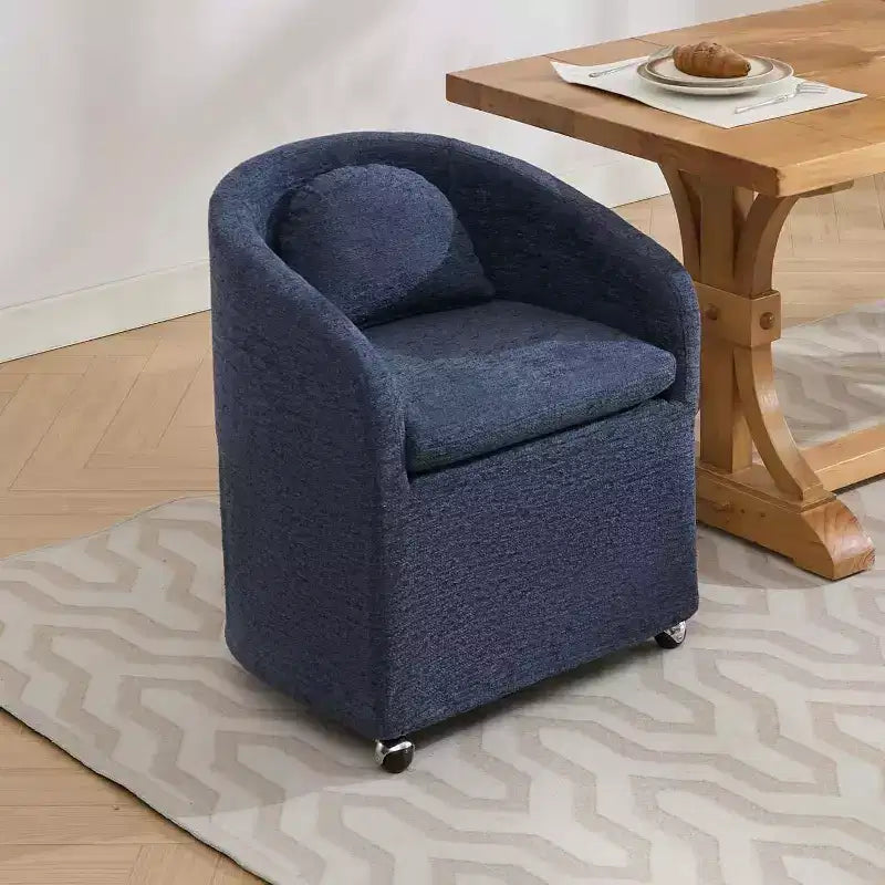 Fauteuil pivotant, fauteuil rond 360° avec accoudoirs, fauteuil en chenille rembourré avec oreiller, fauteuil pivotant confortable pour salon, chambre à coucher
