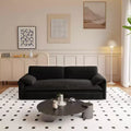 MAYEERTY 66 Queen Pull Out Sofa Bed 3-in-1 Convertible Sleeper Sofa with Side Storage foe Living Room Black