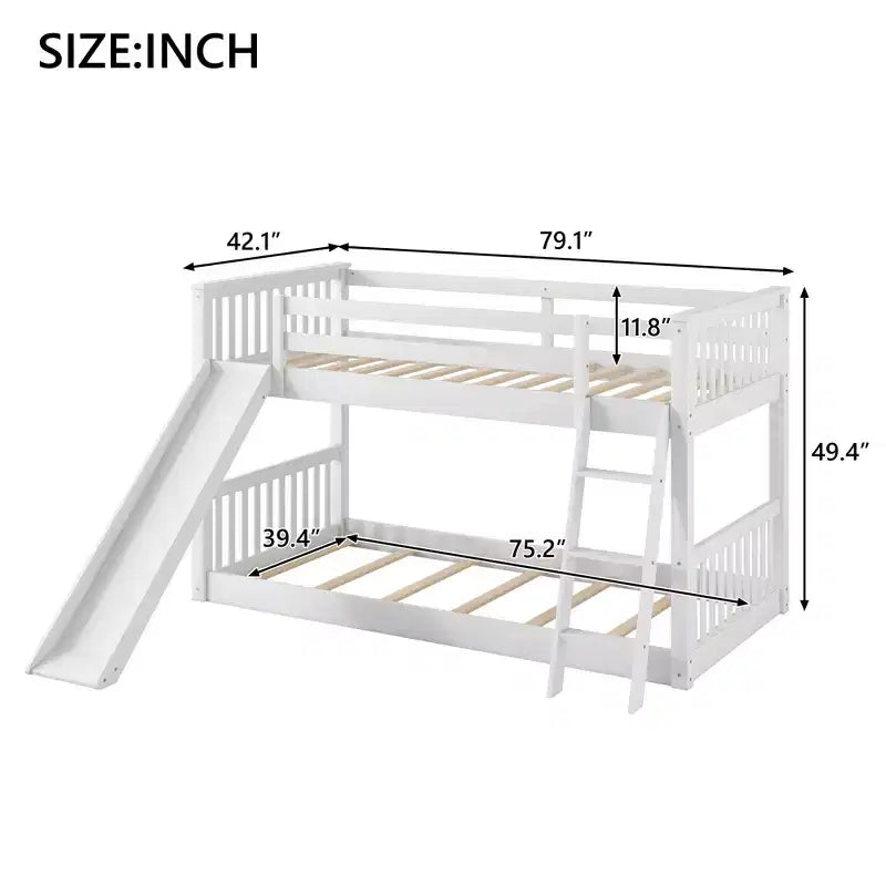 Dorsey Bunk Bed with Convertible Slide and Ladder