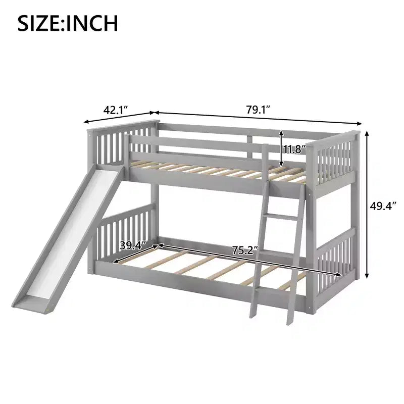 Dorsey Bunk Bed with Convertible Slide and Ladder