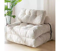 Folding Sofa Bed Convertible Chair Bed with Pillows & Backrest, Portable Floor Mattress Single Sleeper for Living Room Bedroom Guest