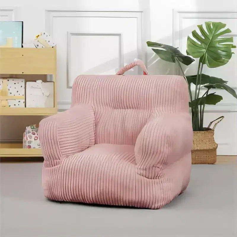 Kids Corduroy Bean Bag Chair 23x23x21 Inch 280GSM Polyester Plush Sponge Filling Floor Sofa for Boys Girls Reading Nook