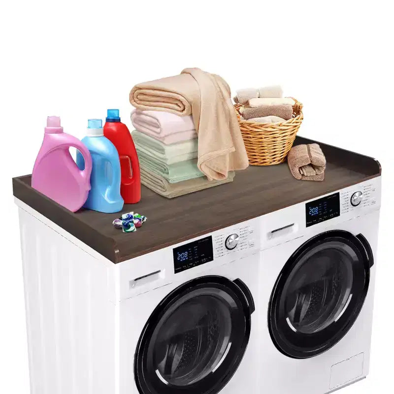 COZONY Washer Dryer Countertop, Utility Shelf w/ Edge Rails for Laundry Room Organization & Storage