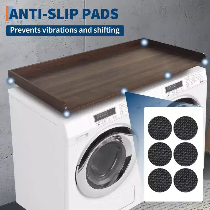 Washer Dryer Countertop, Utility Shelf w/ Edge Rails for Laundry Room Organization & Storage