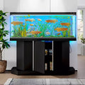 55-75 Gallon Fish Tank Stand, Heavy Duty 880LBS Capacity with 4 AC 2 USB Ports & Cabinet Storage, Black Aquarium Stand - ModernLuxe