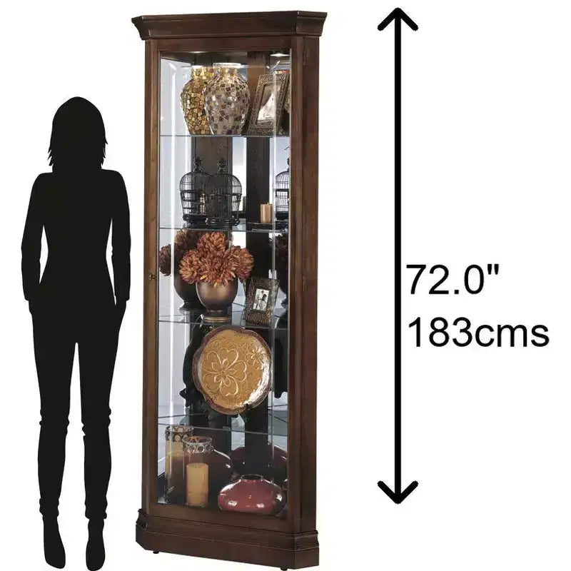 680346 Jennings Curio Cabinet 680346 Cherry Bordeaux