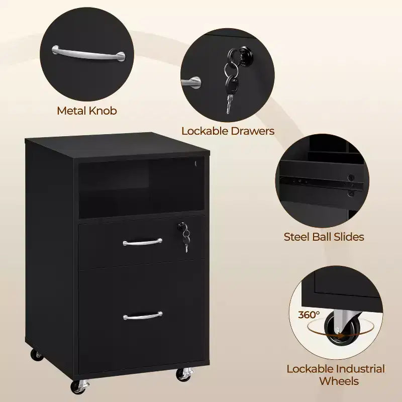 Vintage File Cabinet File Storage Organizer for Home and Office